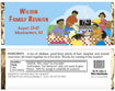 personalized family reunion candy bar wrapper
